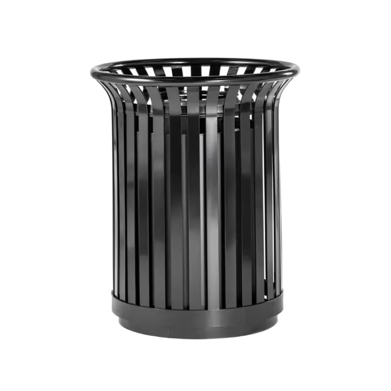 Commercial Kitchen Garbage Can - Garbage Outdoor Metal Scrap Black Commercial