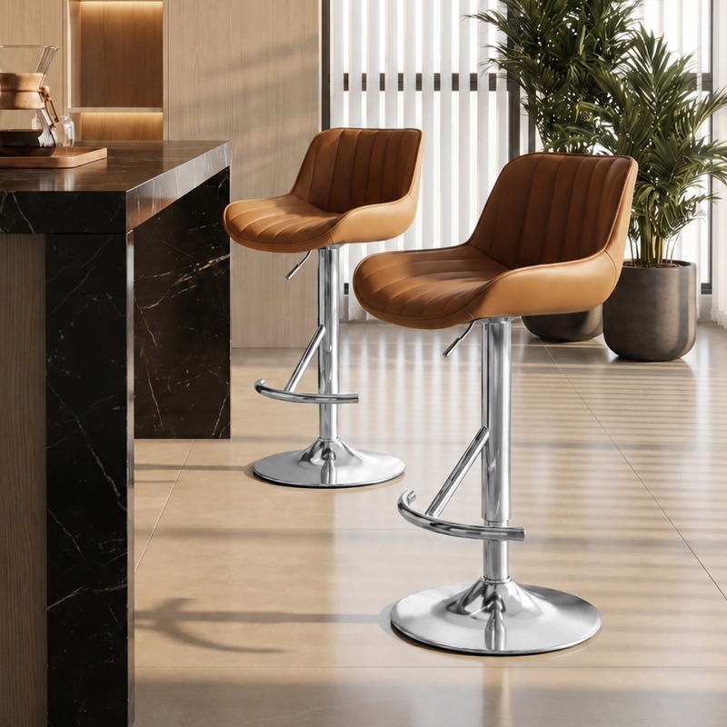 Commercial Kitchen Interior Design - Wooden Elegant High Bar Chair Vintage