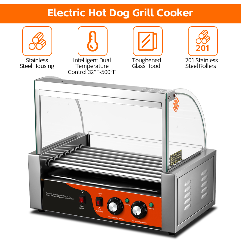 Electric Stainless Steel Hot D - Hot Dog Roller Grill 评论和价格