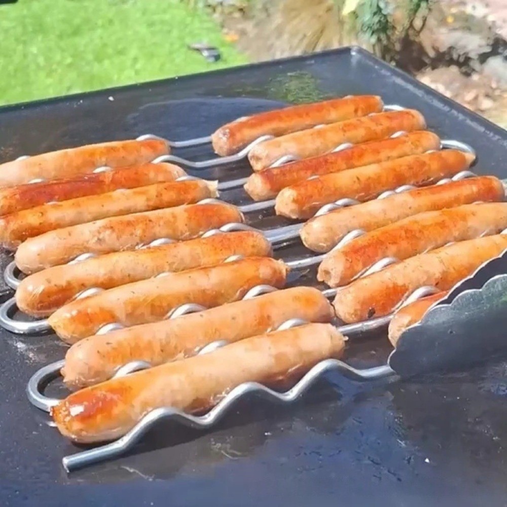 Stainless Steel BBQ Sausage Ro - Hot Dog Roller Grill 评论和价格