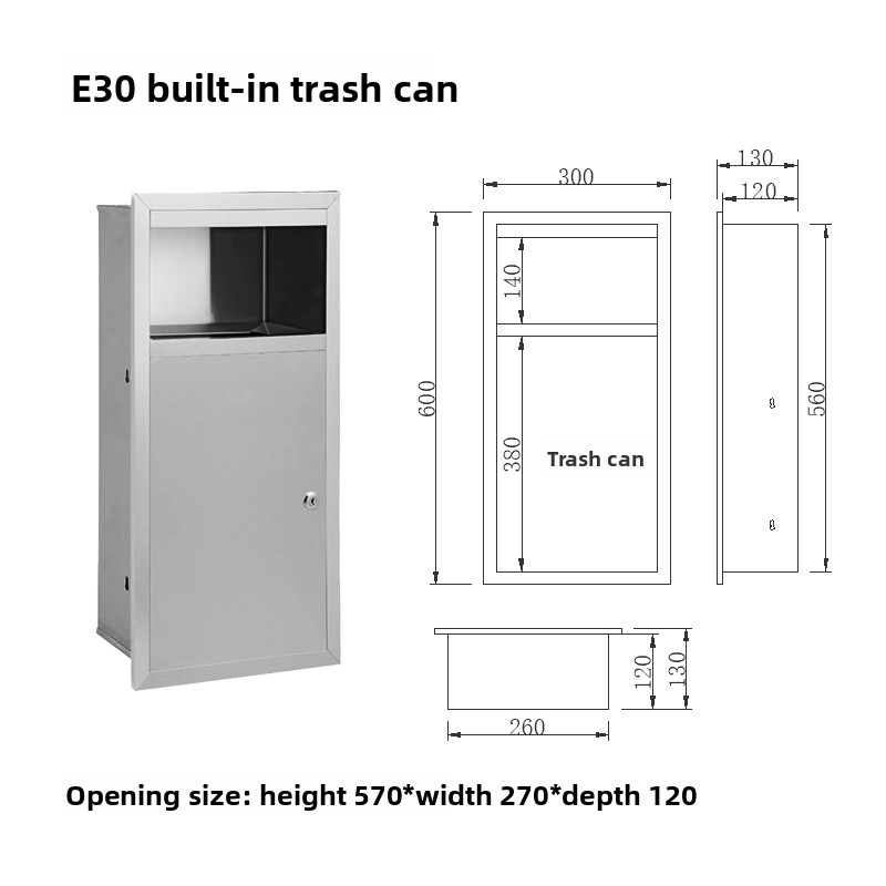 304Stainless Steel Side Open T - Commercial Kitchen Garbage Can 评论和价格