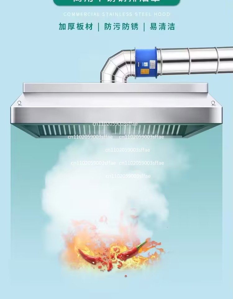 Thickened stainless steel fume - Commercial Kitchen Range Hood 评论和价格